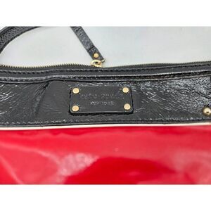 Kate Spade New York Red & Black Patent Leather Shoulder Bag elegant old money
